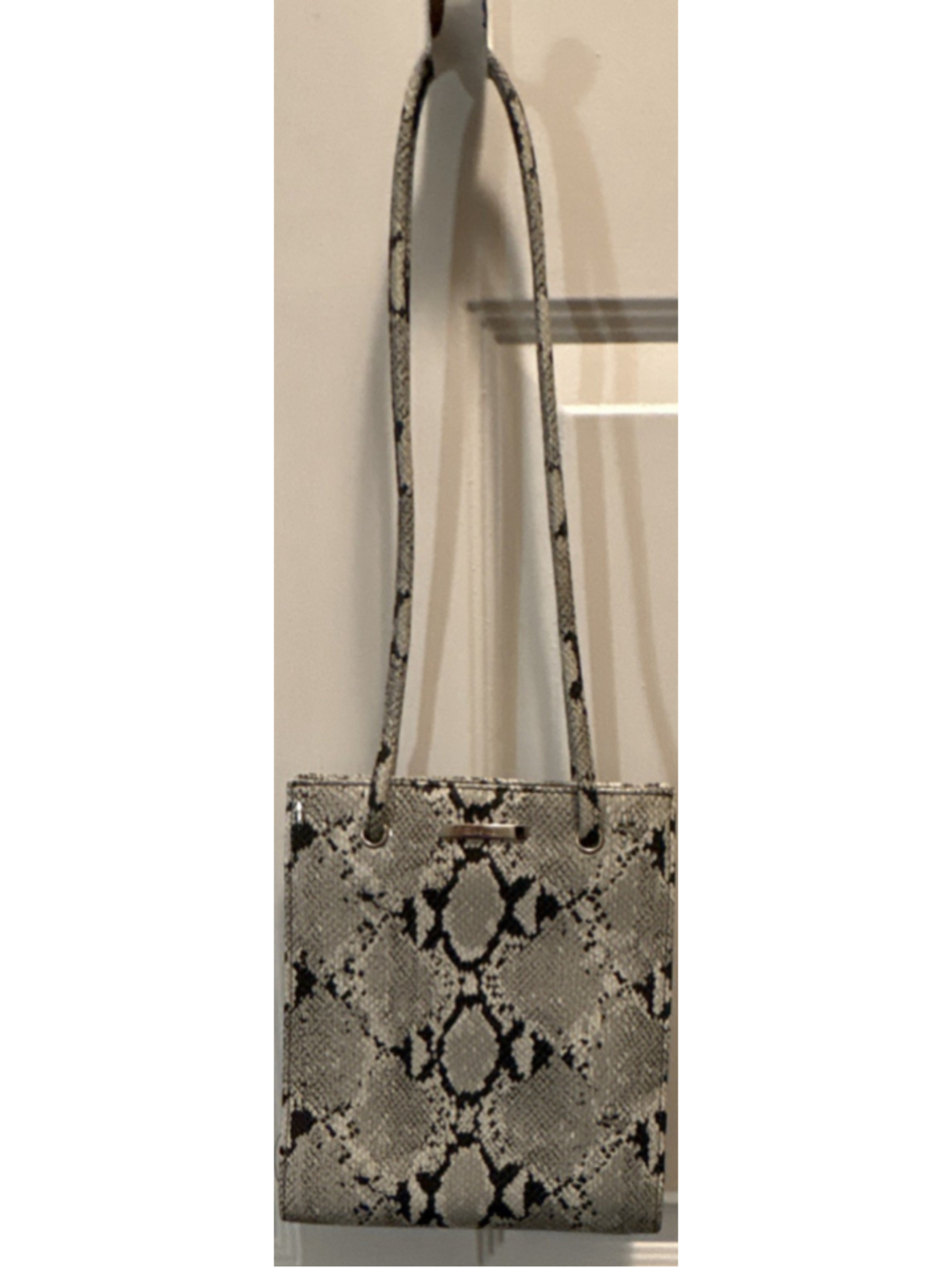 Nine West Snake Print Shoulder Bag, Coin Purse, Silver Hardware